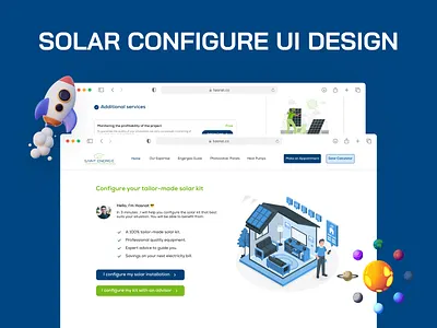 Solar Configure UI Design configure design figma panel design solar company panel design solar configure design solar design solar panel design solar ui design solar ux design ui ui design uiux user research ux design visual design