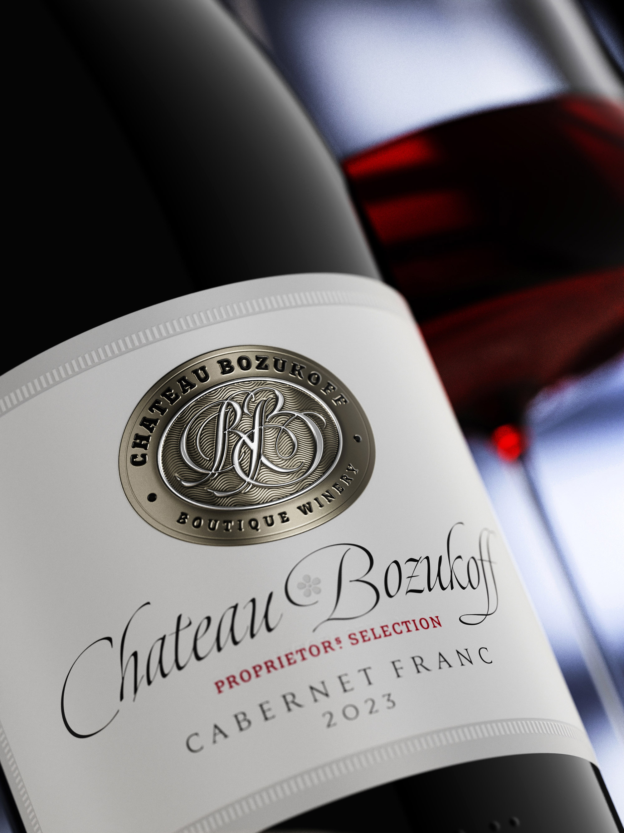 Chateau Bozukoff best wine label jordan jelev strategic branding the labelmaker wine branding wine label design wine packaging