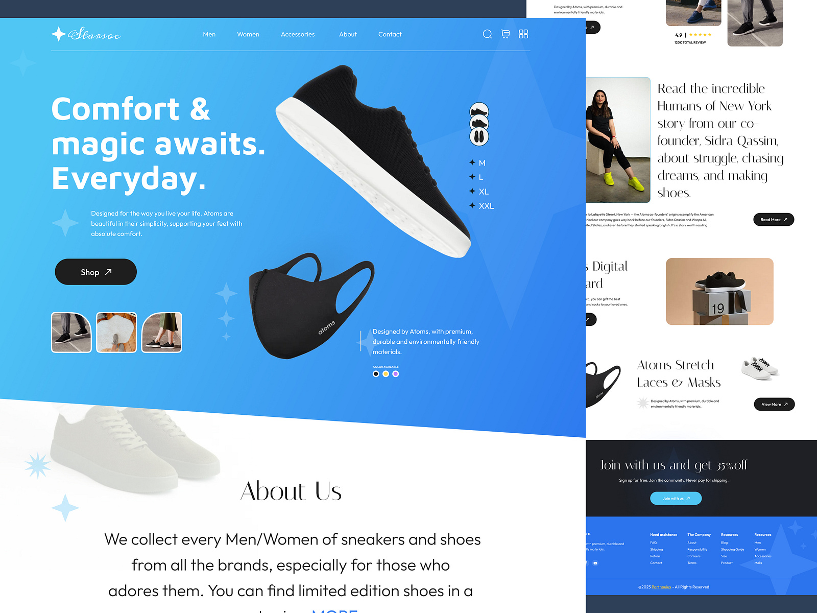 Fashion Brand Website Landing Page by Partho Debnath on Dribbble