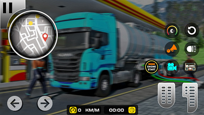 Oil Tanker 1 Simulator Game UI 2d 3d art design game design graphic design logo ui