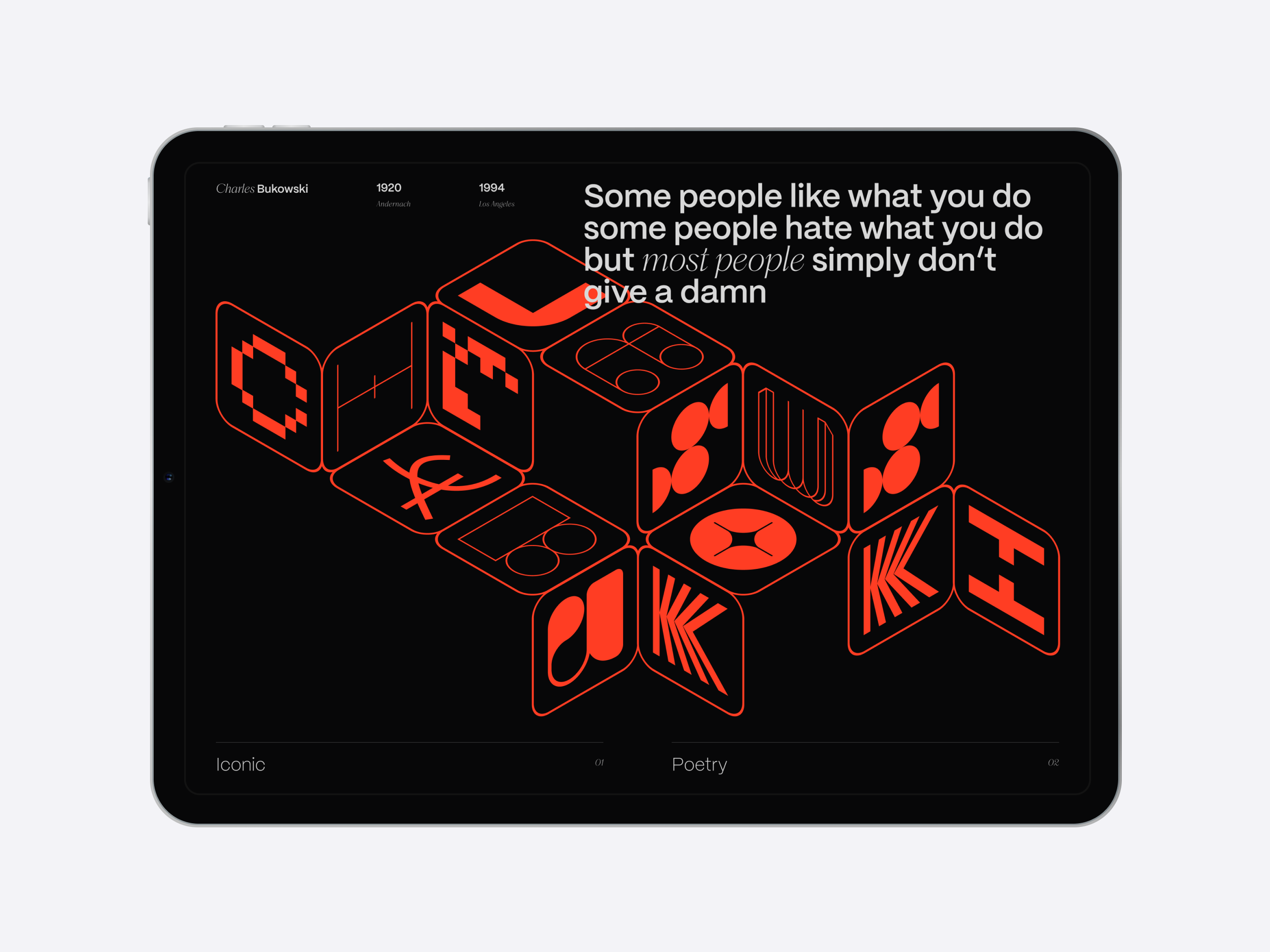 Chaotic Type abstract alphabet experimental font fontface geometric isometric lettering type typeface typo typography