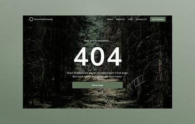 Concept Website- 404 Error Page 404 desisgn error page figma graphic design typography ui ux webdesign