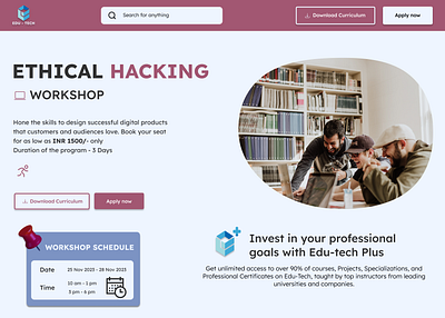 WORKSHOP WEBSITE course education ethical hacking workshop workshop website