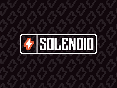 Solenoid Studios brand branding electric electrical identity lightning logo mark solenoid startup sticker