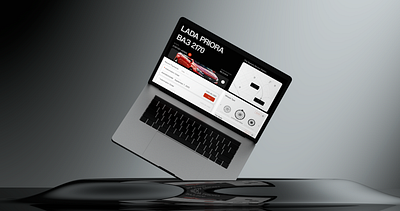 Concept auto service web 3d motion graphics ui web