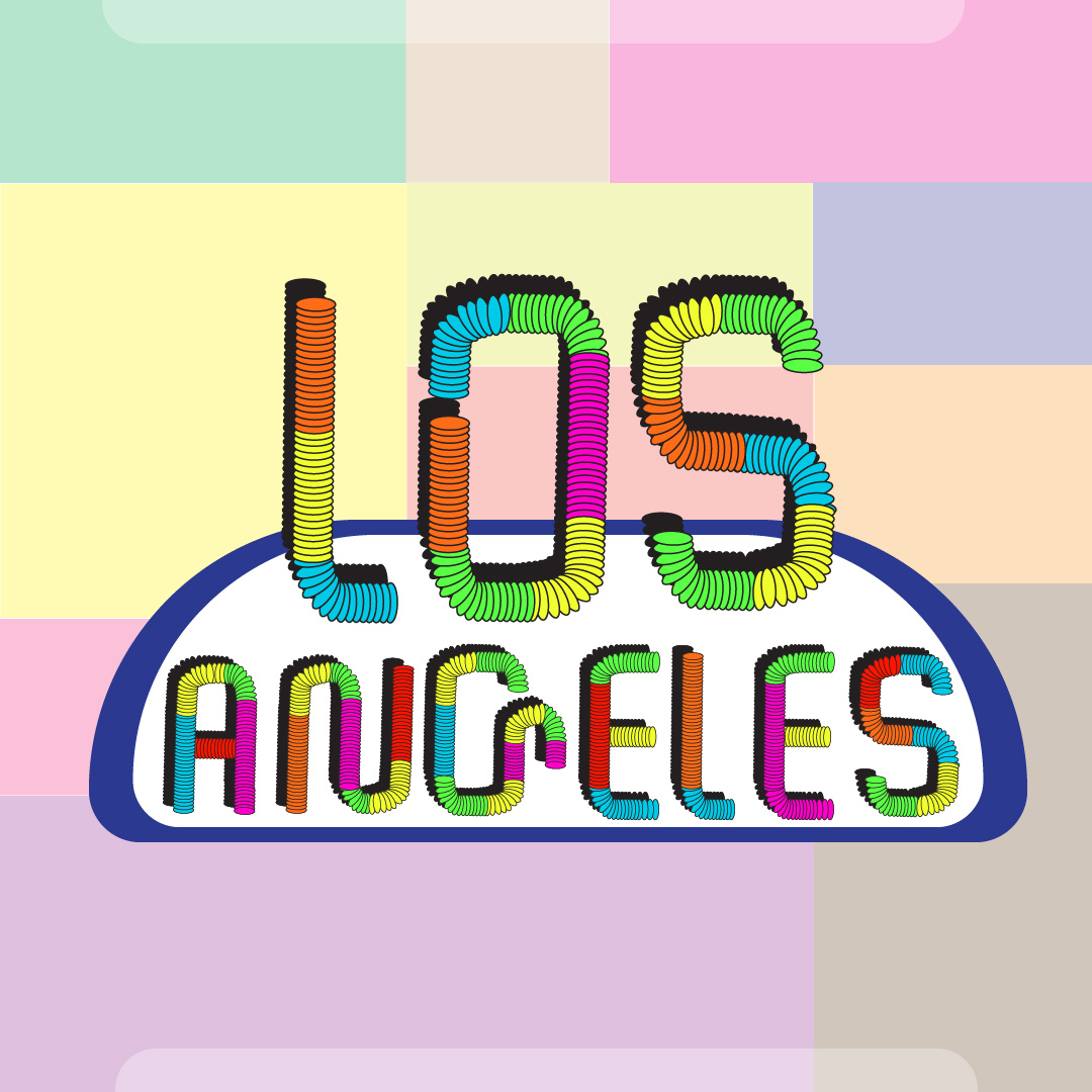 Los Angeles Word Art by Muhammad Hasnain Awan on Dribbble