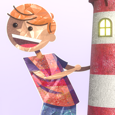 CSCJ Lighthouse :) 3d animation blender childhood children design illustration kids