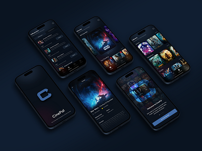 Movie on Demand App app cinema colors dark design movie movieapp netflix prime ui uiux ux video