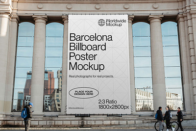 Barcelona Billboard Poster Mockup advertising mockup barcelona barcelona mockup billboard billboard mockup design mockup mockup poster poster mockup urban billboard urban mockup urban poster mockup