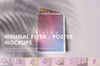 Minimal Flyer Poster Mockups creator design designed invitation mockup mockup mockups paper smart object template templates