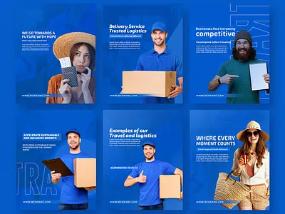 Travel And Logistic | Social Media advertising banner branding design design social graphic design illustration logo social travel and logistic ui web banner