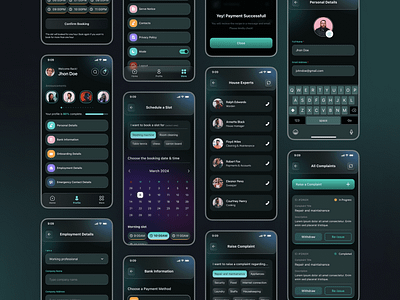 Hous Tenant App - Design Elements figma hous operator property tenant uiux