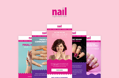 Email Design for The Nail Super Store beauty brand emails branding creative email design creative email templates design design trends design trends 2024 ecommerce email design email email design email design 2024 email design ideas email design inspiration email design trends email templates graphic design illustration minimalistic email design ui