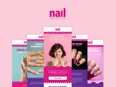 Email Design for The Nail Super Store beauty brand emails branding creative email design creative email templates design design trends design trends 2024 ecommerce email design email email design email design 2024 email design ideas email design inspiration email design trends email templates graphic design illustration minimalistic email design ui