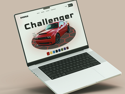 Dodge Challenger SRT Demon | Car UI UX 3d branding car design dodge graphic design logo ui ux vector