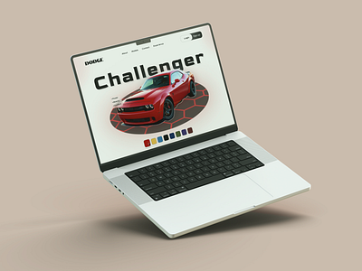 Dodge Challenger SRT Demon | Car UI UX 3d branding car design dodge graphic design logo ui ux vector
