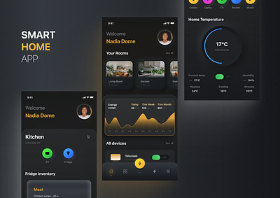 Smart Home App app design figma home smart ui ui design uidesign uiuix user interface