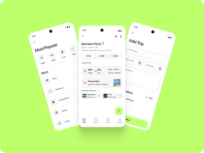 Trip Planner App animation app design designdrug logo minimal ui ux watchmegrow