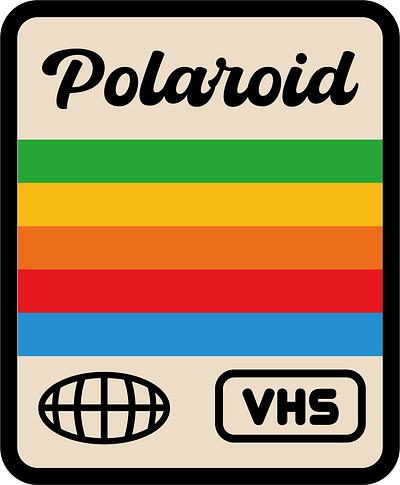Polaroid Retro Logo design illustration polaroid retro retro logo vhs