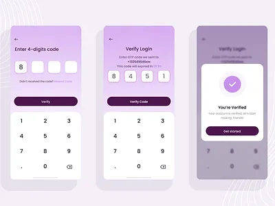 OTP Verification UI app branding design graphic design illustration logo ui ux