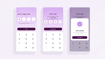 OTP Verification UI app branding design graphic design illustration logo ui ux