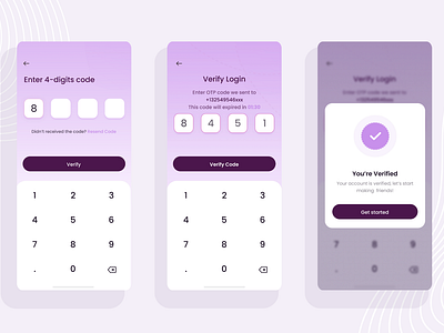 OTP Verification UI app branding design graphic design illustration logo ui ux