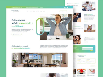 Biopraxis Website UI/UX clinic desktop health center ui uiux webiste