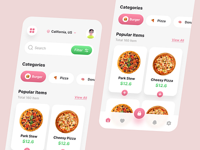 Restaurant Mobile App Design app design app ui design food app food delivery mobile app pizza restaurent app ui ui design