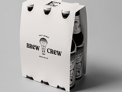 Brew Crew Beer beer beer brand bottle branding graphic design illustration logotype minimal design packaging