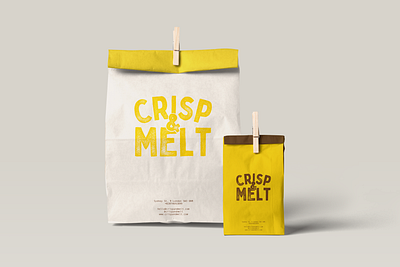 Crisp & Melt brand identity branding burger design freelancer graphic design logo logotype packaging restaurant sandwich