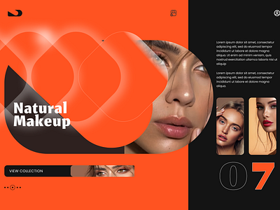 natural makeup-landing page branding inspiration landing page makeup ui website desig