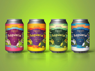 Psychedelic Craft Beer Can Design beer can brewing colorful craft beer craft brewing hops label package design psychedelic