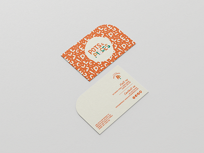 Pots & Pieces branding business card ceramics design graphic design logotype