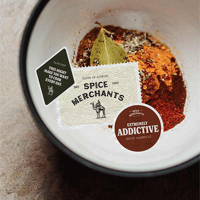 Spice Merchants branding design food gourmet graphic design illustration logotype packaging spice