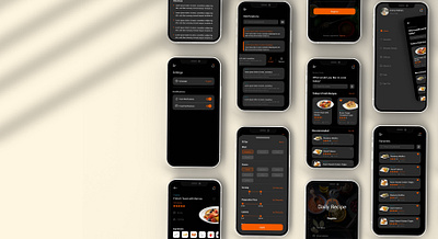 Daily Recipe Mobile App | Dark Mode + Light Mode adobe xd app application business daily ui figma food mobile mobile app mobile app design mobile design mobile ui restaurant startup ui ui design ui ux user experience user interface visual design