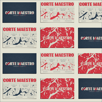 Corte Maestro branding business cards butcher butcher shop carniceria design graphic design logo logotype packaging vector