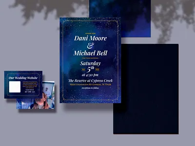 Starry Sky Wedding Invites design graphic design invites starry sky stars wedding