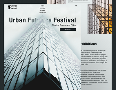 Urban Futurica Festival - Landing Page figma landing page ui ui design uiux ux ux design web design