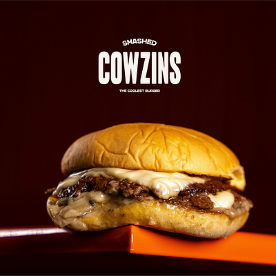Cowzins brand identity branding burger burger restaurant design freelancer graphic design logo logotype sandwich visual identity