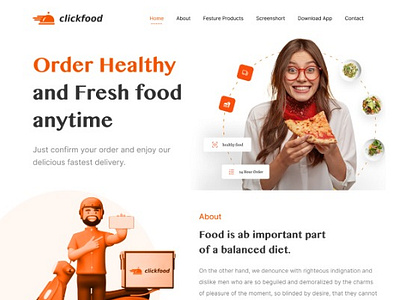 Food Delivery Landing Page app development dubai devicebee food app landing page food delivery food ordering app development mobile app development uae