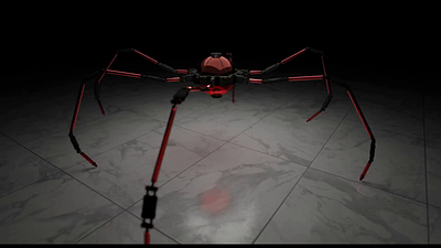 Robo spider 3d animation graphic design