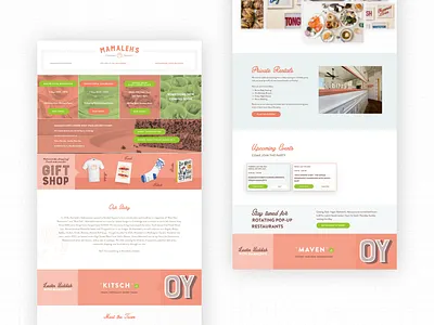 Mamaleh's Delicatessen Restaurant Website boston branding logo restaurant website