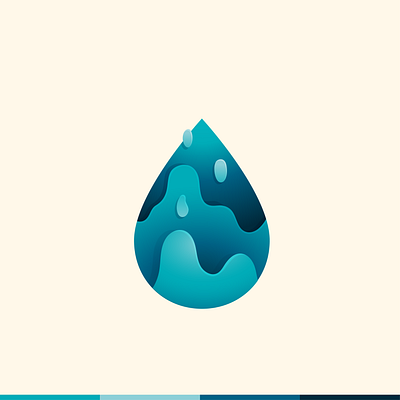 Water Drop Illustration blue brand branding clean drop energy illustration iv logo smooth transfusion vector water