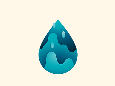 Water Drop Illustration blue brand branding clean drop energy illustration iv logo smooth transfusion vector water