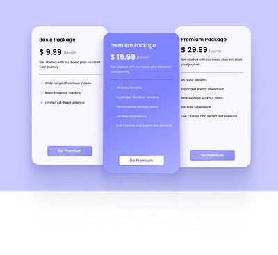 Subscription Package - UI/UX Design app branding design graphic design illustration logo typography ui ux vector