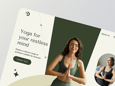 Yoga website branding community flexibility meditation ui