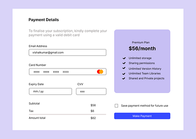 Credit Card Checkout Page