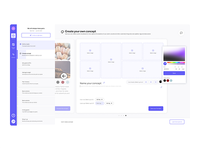 Purple Concept branding customer experience design design process design system illustration logo product design responsive design saas ui user research ux