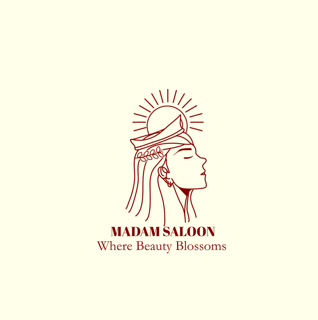 mascot logo of madam saloon branding graphic design illustration lettering logo mascot retro vintage