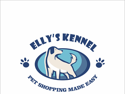 Elly's kennel logo design branding design graphic design logo photoshop